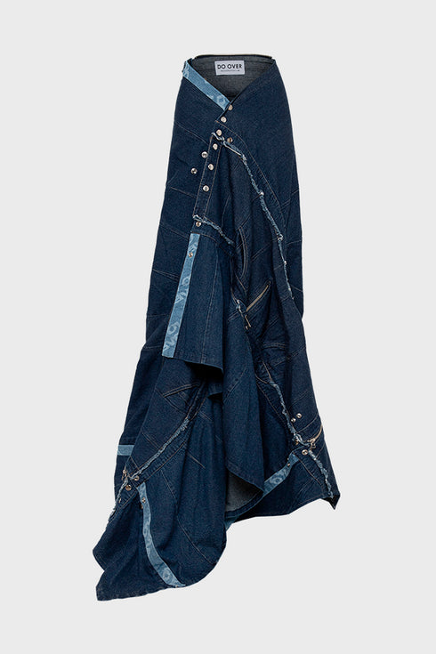 Blue Blocks Skirt / Mosaiq Label